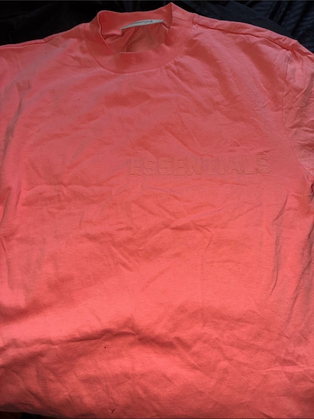 ESSENTIALS Coral Crewneck Sweatshirt with Embossed Logo